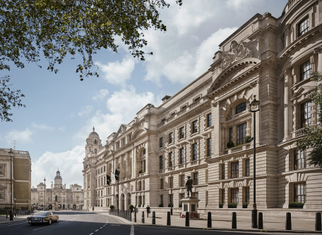 Image of street view of Raffles London at The OWO, a member of Historic Hotels Worldwide since 2023, located in London, United Kingdom