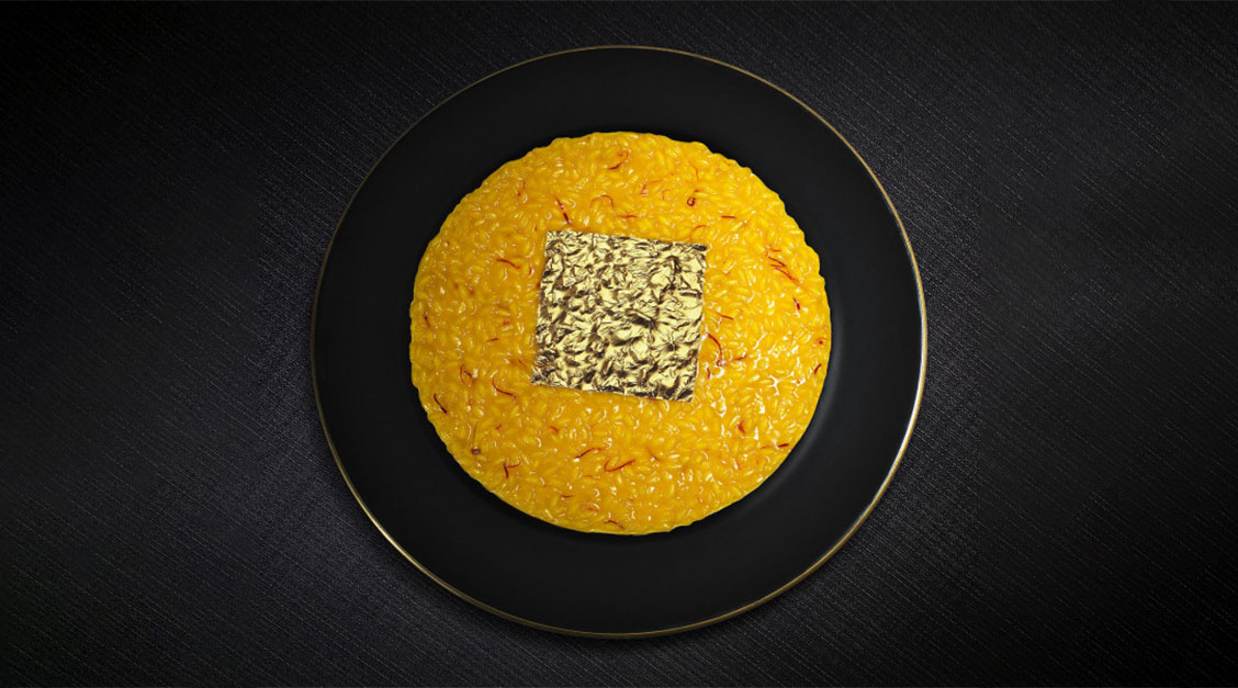 Saffron Risotto with Golden Leaf