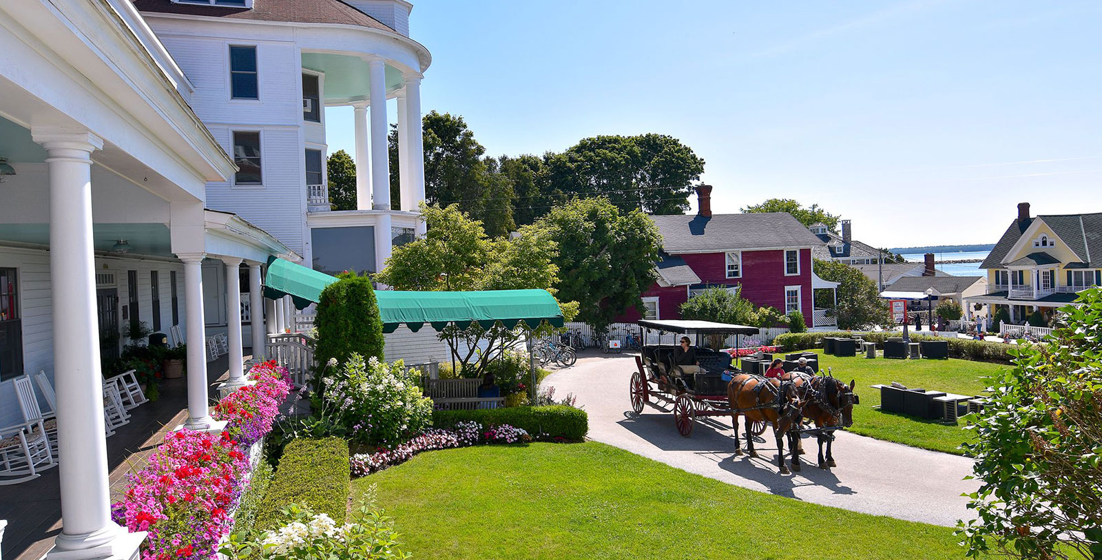 Image of Exterior, Island House Hotel in Mackinac Island, Michigan, 1852, Member of Historic Hotels of America, Request for Proposal