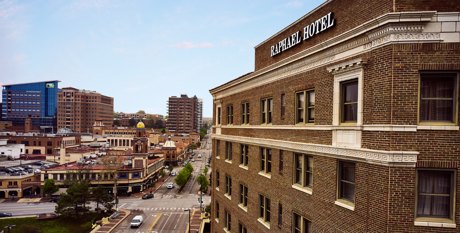 Image of Hotel Exterior The Raphael Hotel, 1928, Member of Historic Hotels of America, in Kansas City, Missouri, Discover