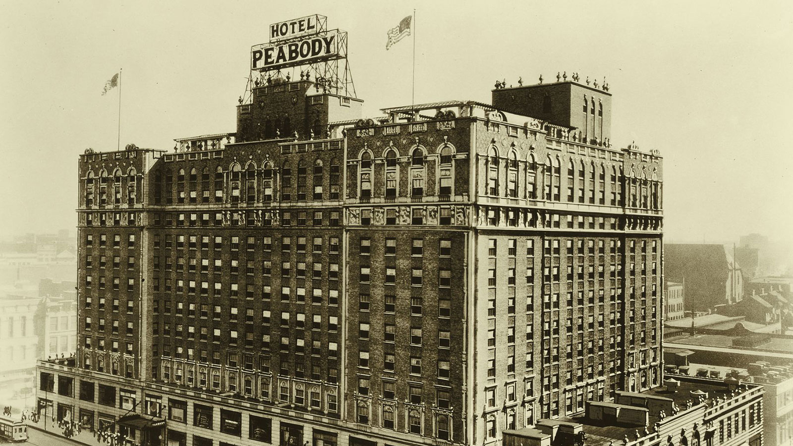 Image of Hotel Exterior The Peabody Memphis, 1869, Member of Historic Hotels of America, in Memphis, Tennessee, History