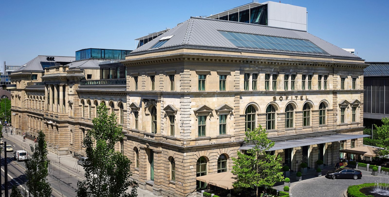 Travel to the Nymphenburg Palace, the Theresienwiese, and the Karlsplatz nearby.