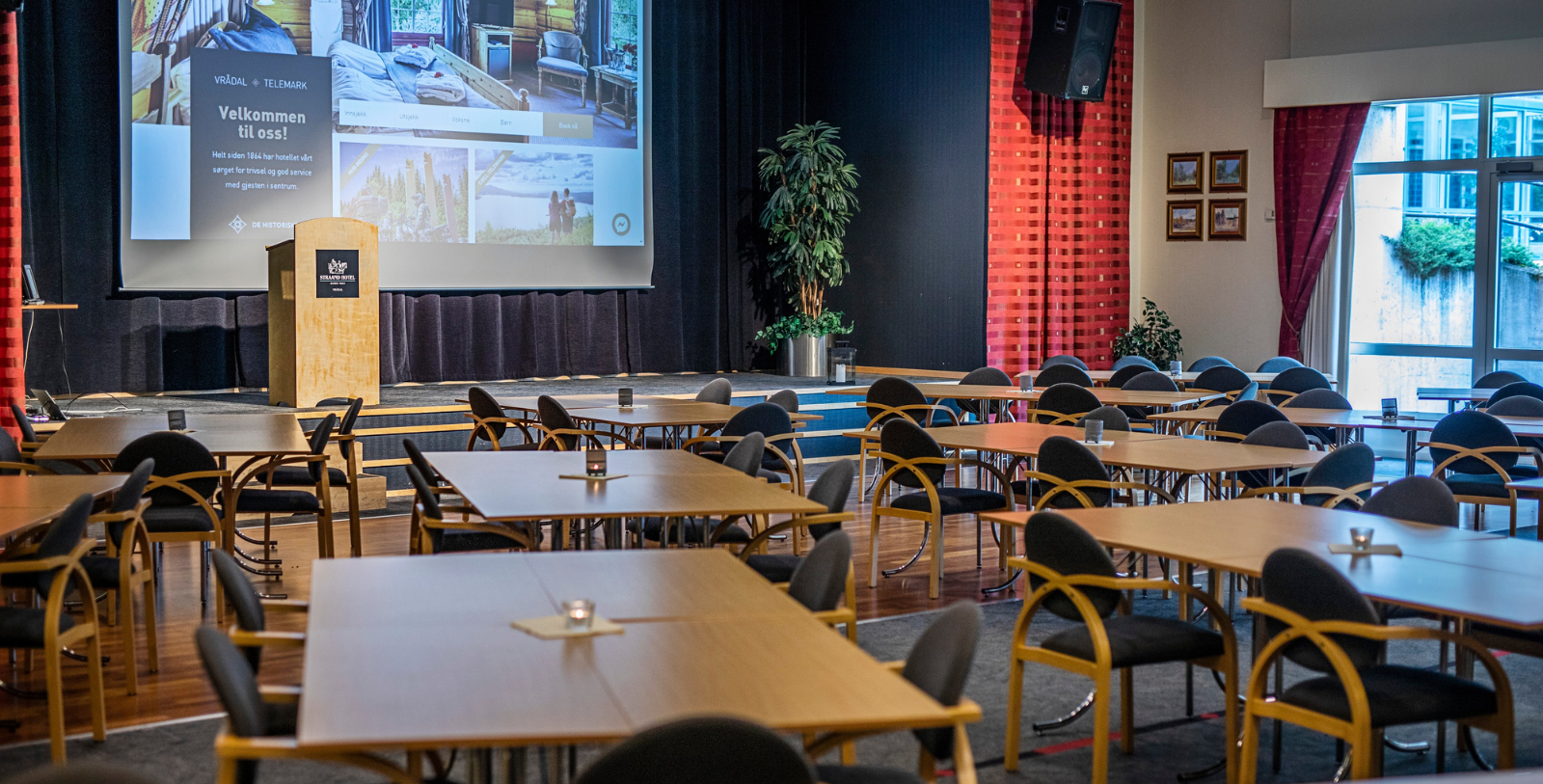 Image of function space set for a meeting at Straand Hotel, 1864, Member of Historic Hotels Worldwide since 2023, in Vrådal, Norway