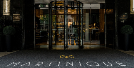 Image of Hotel Front Entrance The Martinique New York on Broadway, Curio Collection by Hilton, 1898, Member of Historic Hotels of America, in New York, New York, Special Offers, Discounted Rates, Families, Romantic Escape, Honeymoons, Anniversaries, Reunions
