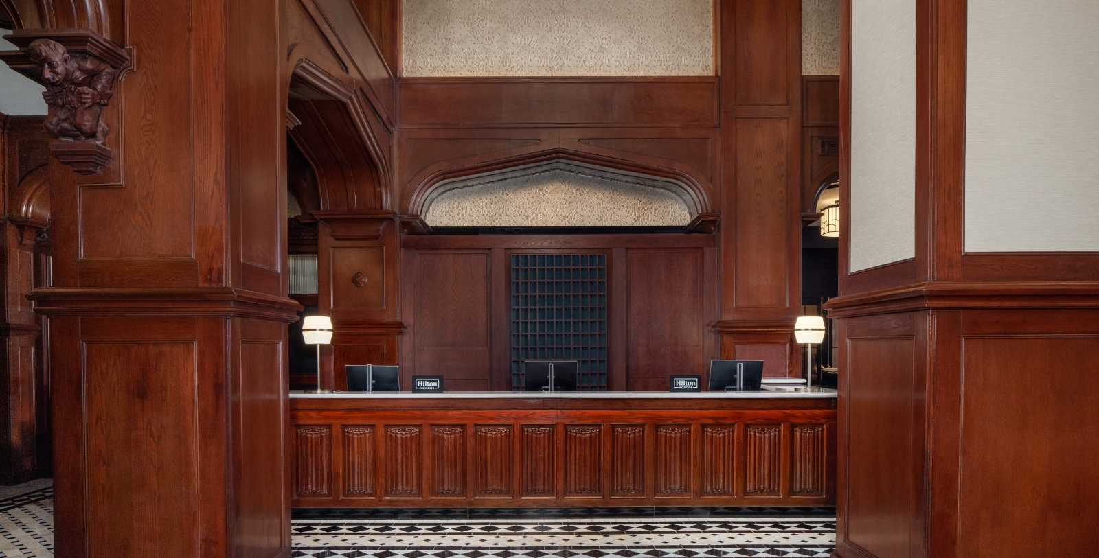 Image of Hotel Lobby at The Skirvin Hilton Oklahoma City, 1911, Member of Historic Hotels of America, in Oklahoma City, Oklahoma, Overview