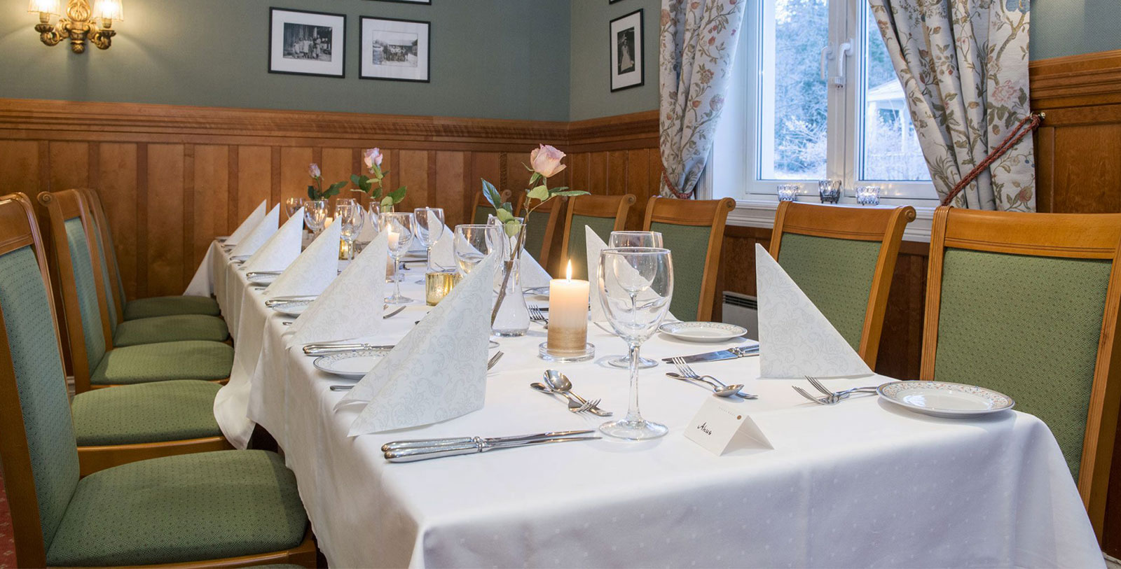 Image of Dining Room, Losby Gods, 1744, Member of Historic Hotels Worldwide, in Finstadjordet, Norway, Dining