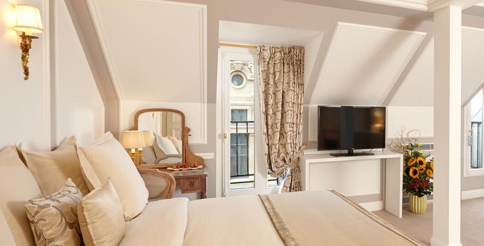 Image of Guestroom Interior, Hotel Regina Louvre, Paris, France, 1900, Member of Historic Hotels Worldwide, Accommodations