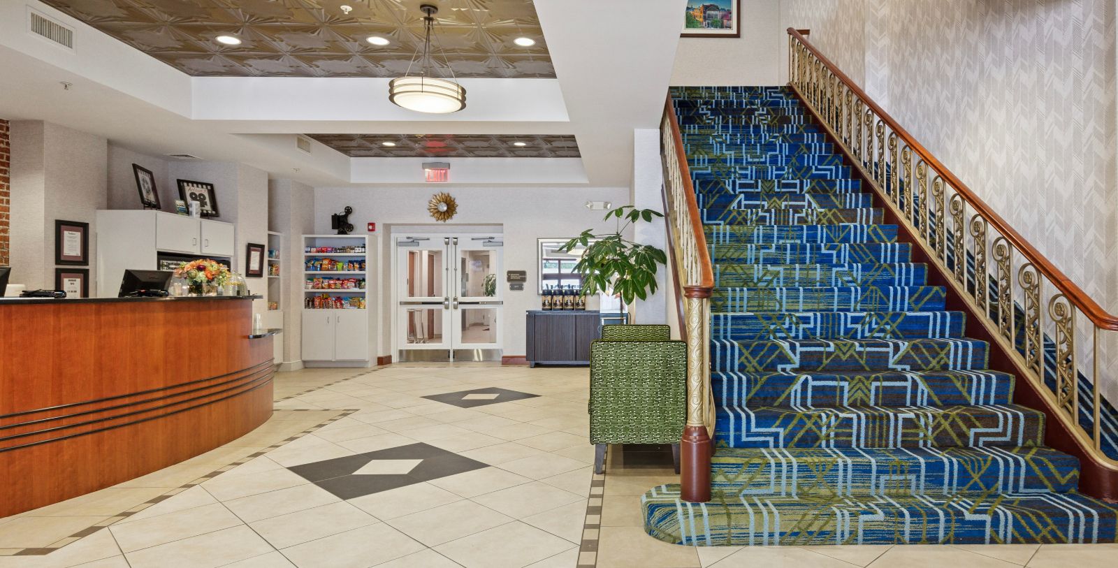 Image of Lobby Fireplace, Hotel Warner in West Chester, Pennsylvania, 1930, Member of Historic Hotels of America, Special Occasions