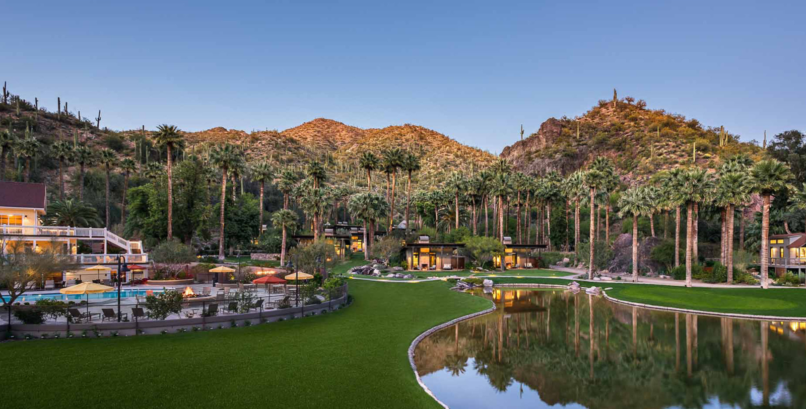 Image of aerial exterior view of Castle Hot Springs, 1896, a Member of Historic Hotels of America since 2024 in Scottsdale, Arizona