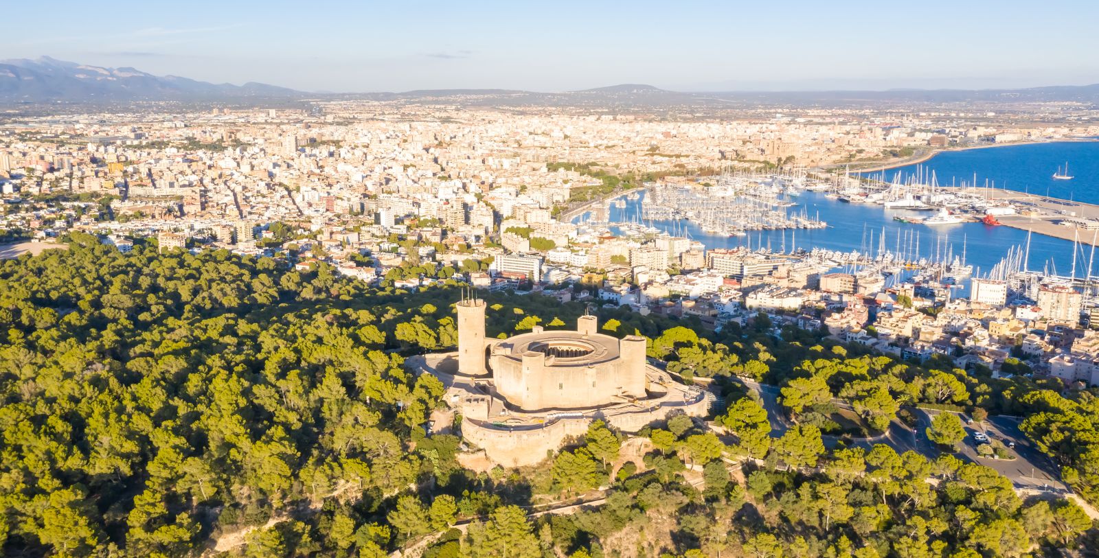 Experience panoramic views of Palma de Mallorca at Bellver Castle.
