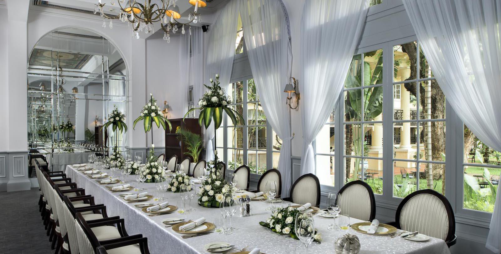 Image of Crystal Dining Room, Raffles Hotel Le Royal, 1929, Member of Historic Hotels Worldwide, in Phnom Penh, Cambodia, Special Occasions