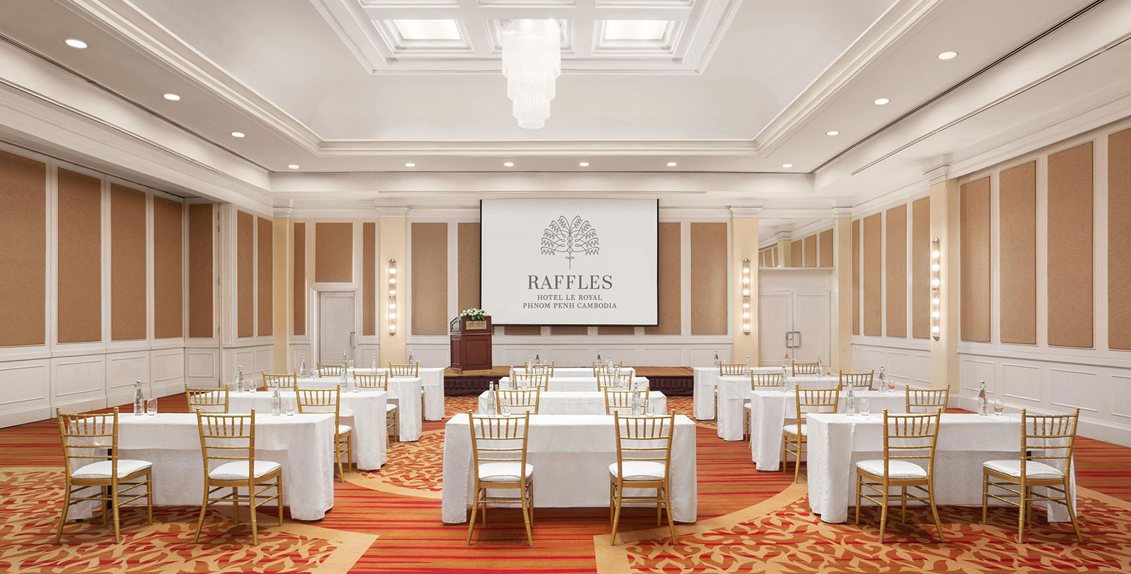 Image of Grand Ballroom, Raffles Hotel Le Royal, 1929, Member of Historic Hotels Worldwide, in Phnom Penh, Cambodia, Special Occasions