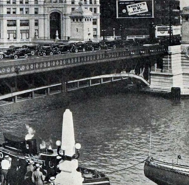 Historical Image Of DuSable Bridge, Historic Hotels Of America
