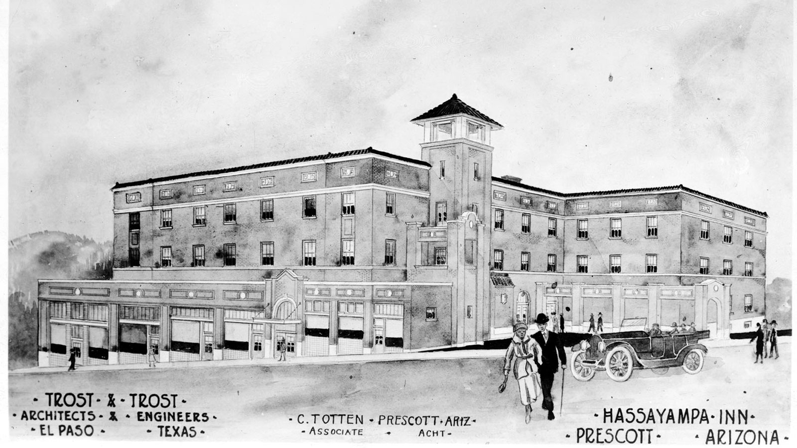 Discover the Spanish Colonial Revival and the Italian Renaissance Revival architecture of the Hassayampa Inn.