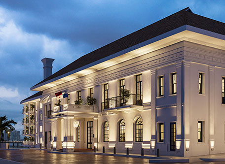 Image of Hotel Exterior of Sofitel Legend Casco Viejo, 1917, a Member of Historic Hotels Worldwide in Panama City, Panama, Special Offers, Discounted Rates, Families, Romantic Escape, Honeymoons, Anniversaries, Reunions