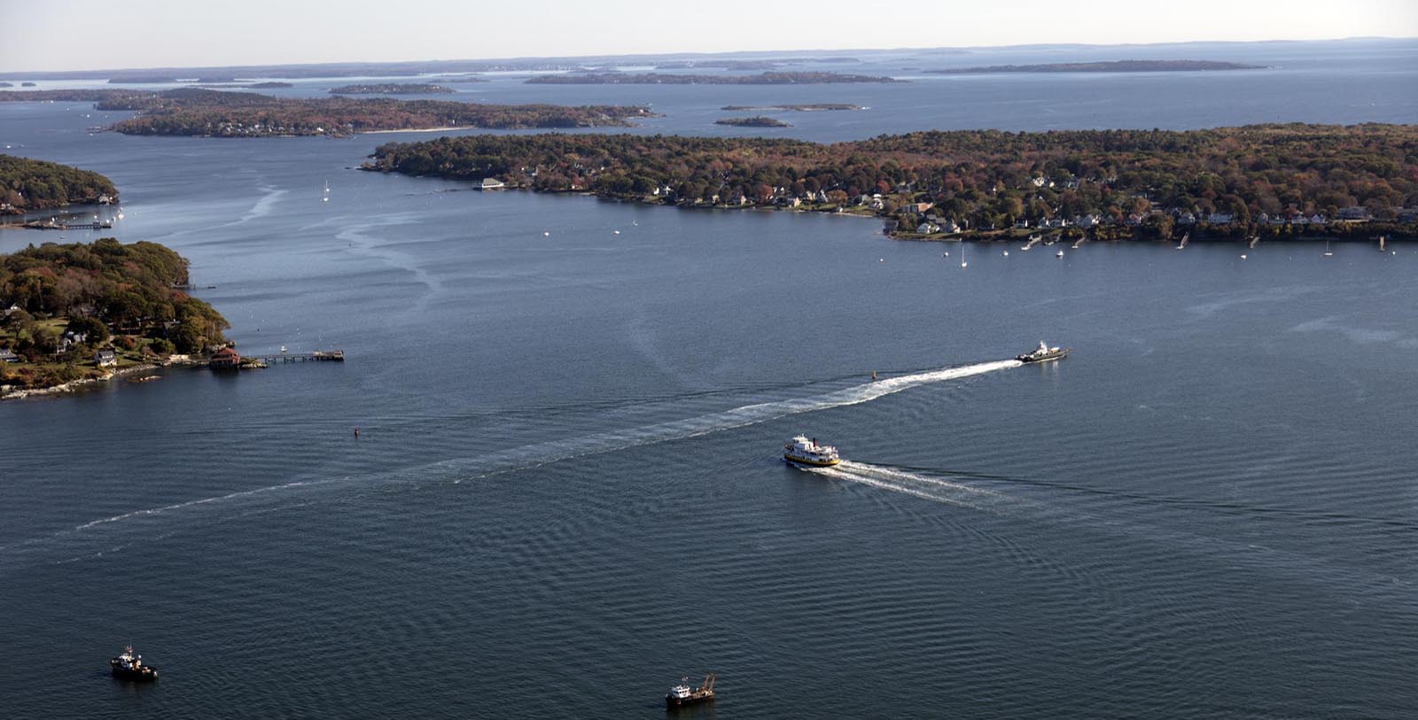 Tour the wooded public areas of Great Diamond Island by bike or electric golf cart as cars are not permitted on the island.