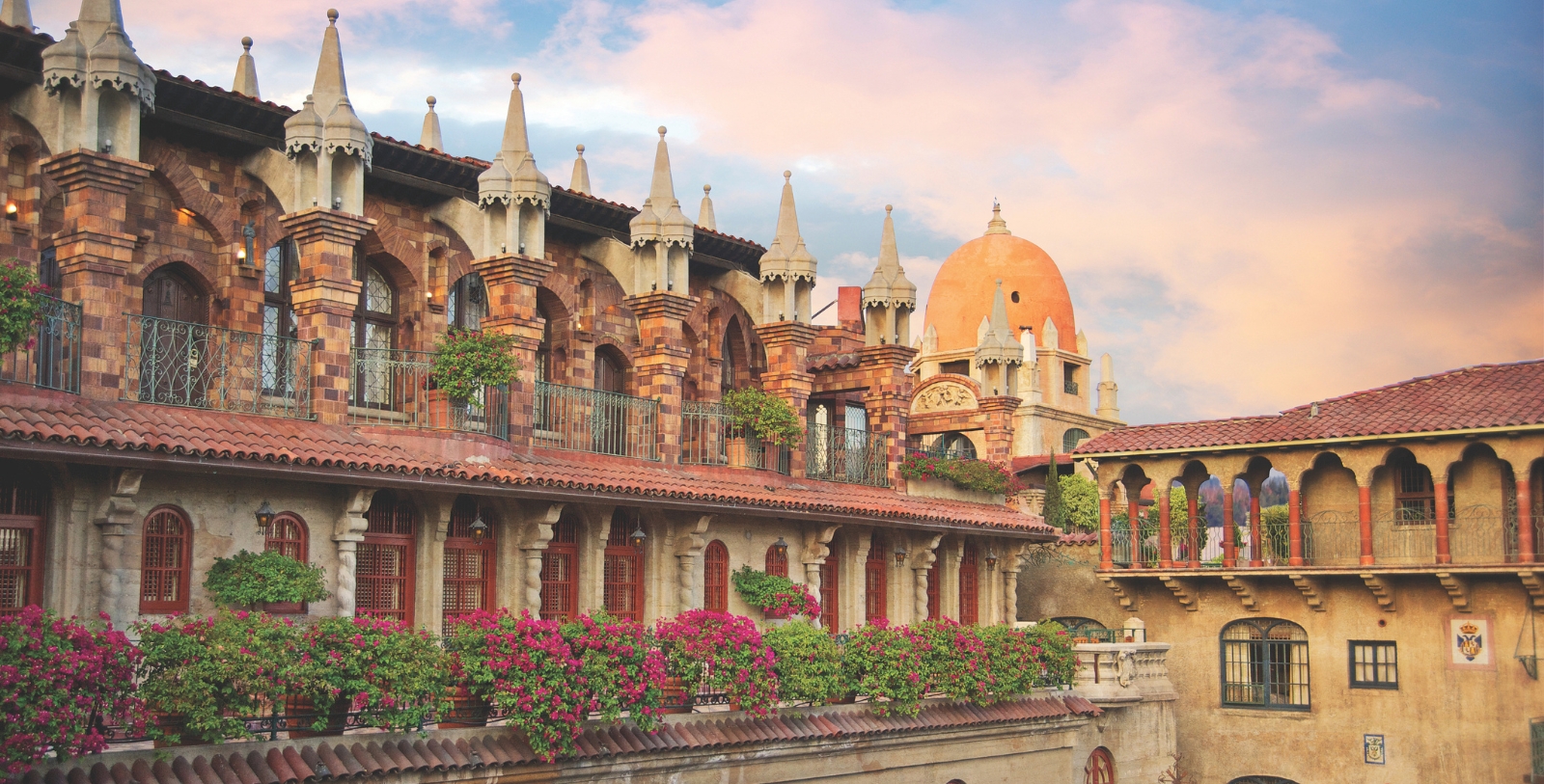Image of Hotel Exterior The Mission Inn Hotel & Spa, 1876, Member of Historic Hotels of America, in Riverside, California, Special Offers, Discounted Rates, Families, Romantic Escape, Honeymoons, Anniversaries, Reunions