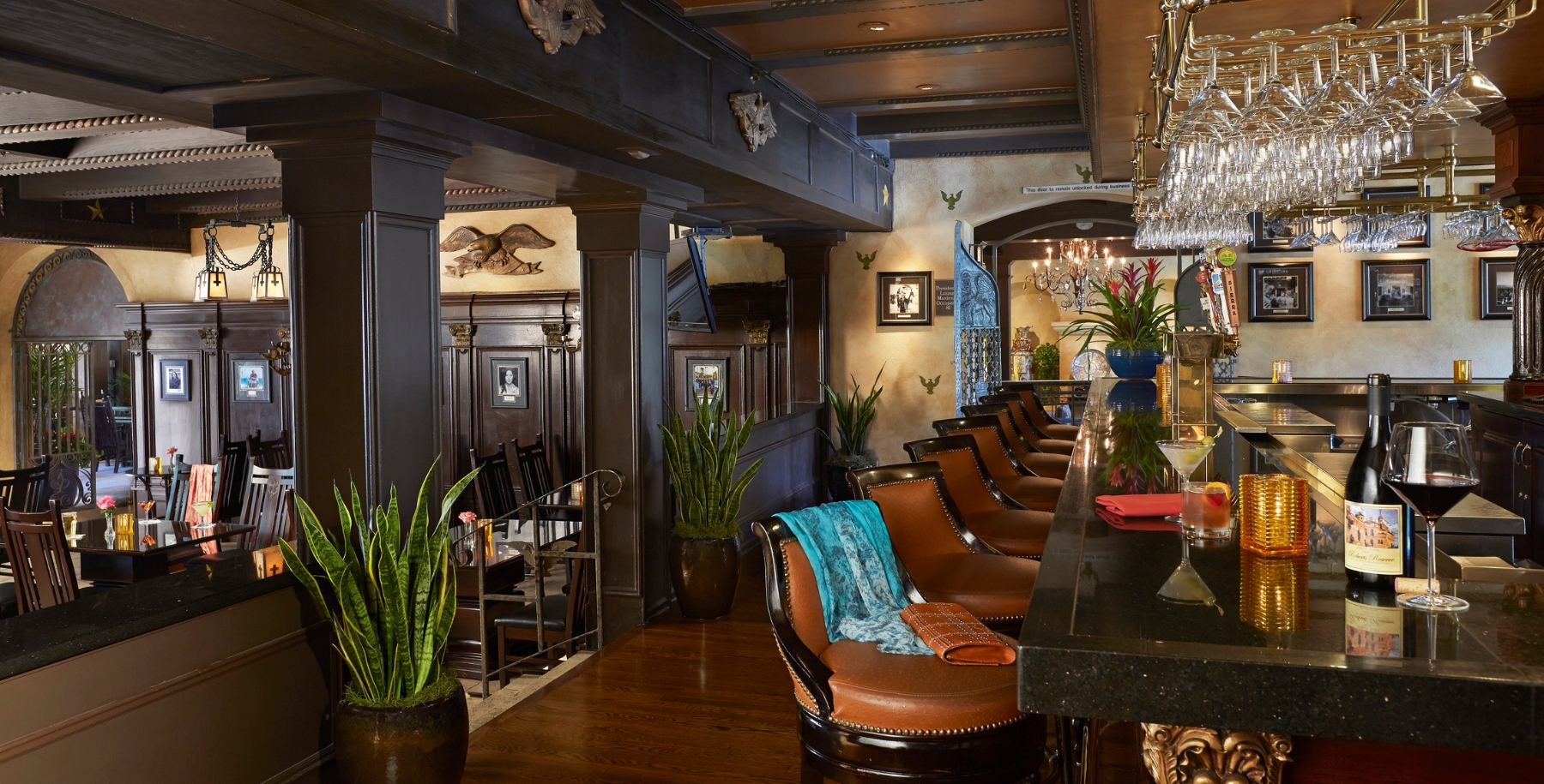 Taste a presidential-inspired signature cocktail in the Presidential Lounge of The Mission Inn.