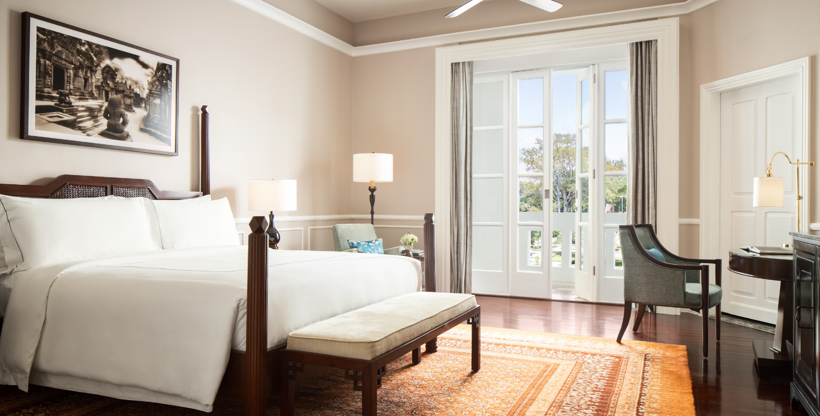 Image of Guestroom Interior Raffles Grand Hotel D'Angkor, 1932, Member of Historic Hotels Worldwide, in Siem Reap, Cambodia, Accommodations