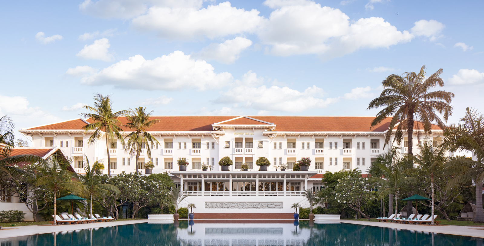 Image of Pool Raffles Grand Hotel D'Angkor, 1932, Member of Historic Hotels Worldwide, in Siem Reap, Cambodia, Special Offers, Discounted Rates, Families, Romantic Escape, Honeymoons, Anniversaries, Reunions