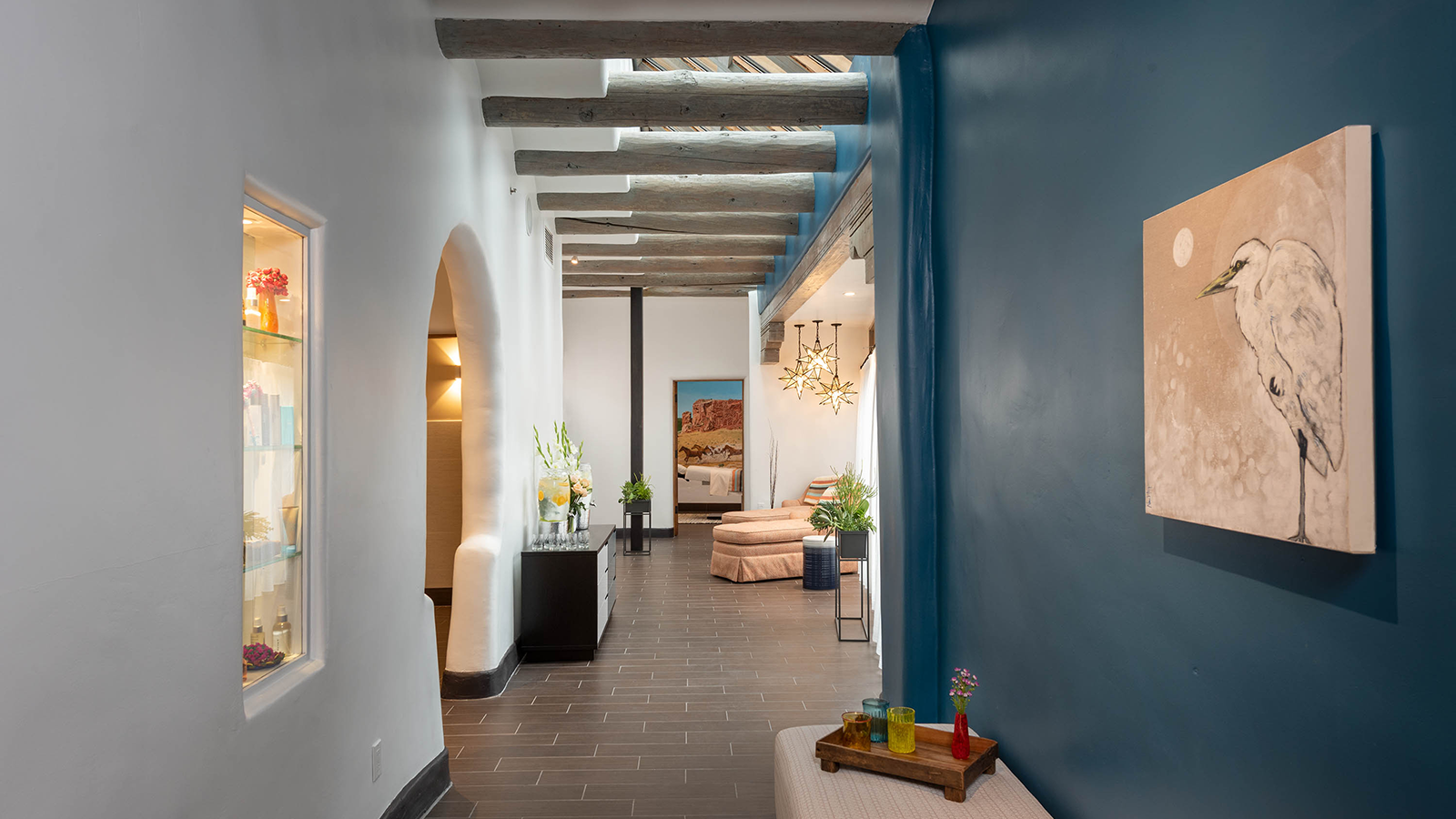 Image of Woman in Lobby, La Fonda in Santa Fe, New Mexico, 1922, Member of Historic Hotels of America, Explore