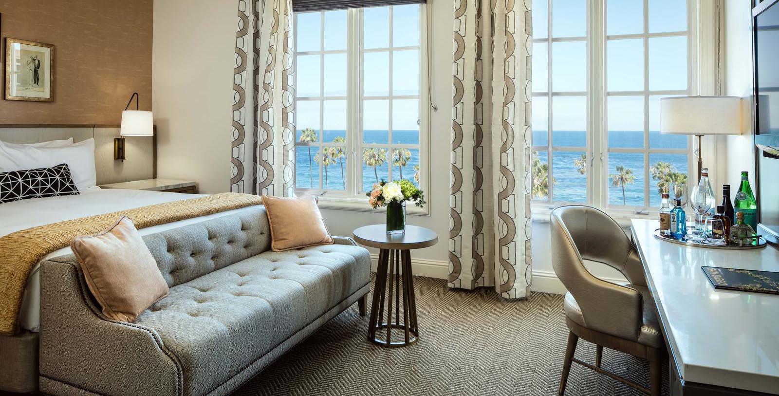 Image of Guestroom Interior, La Valencia Hotel in La Jolla, Califronia, 1926, Member of Historic Hotels of America, Accommodations