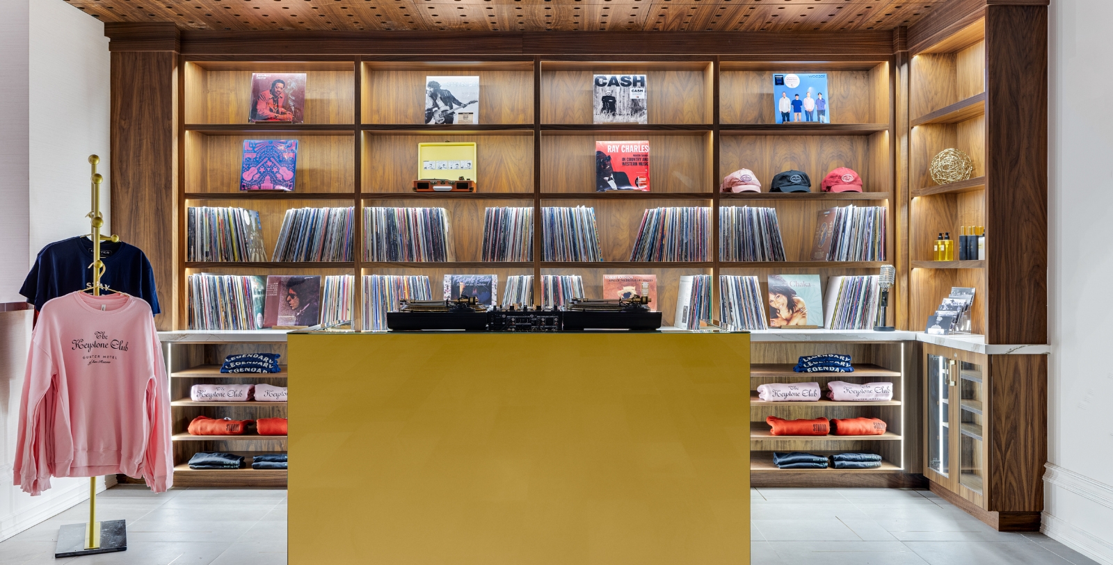Image of Vinyl Library and Gift Shop of The Gunter Hotel San Antonio Riverwalk (1909), a member of Historic Hotels of America since 2025, San Antonio, Texas