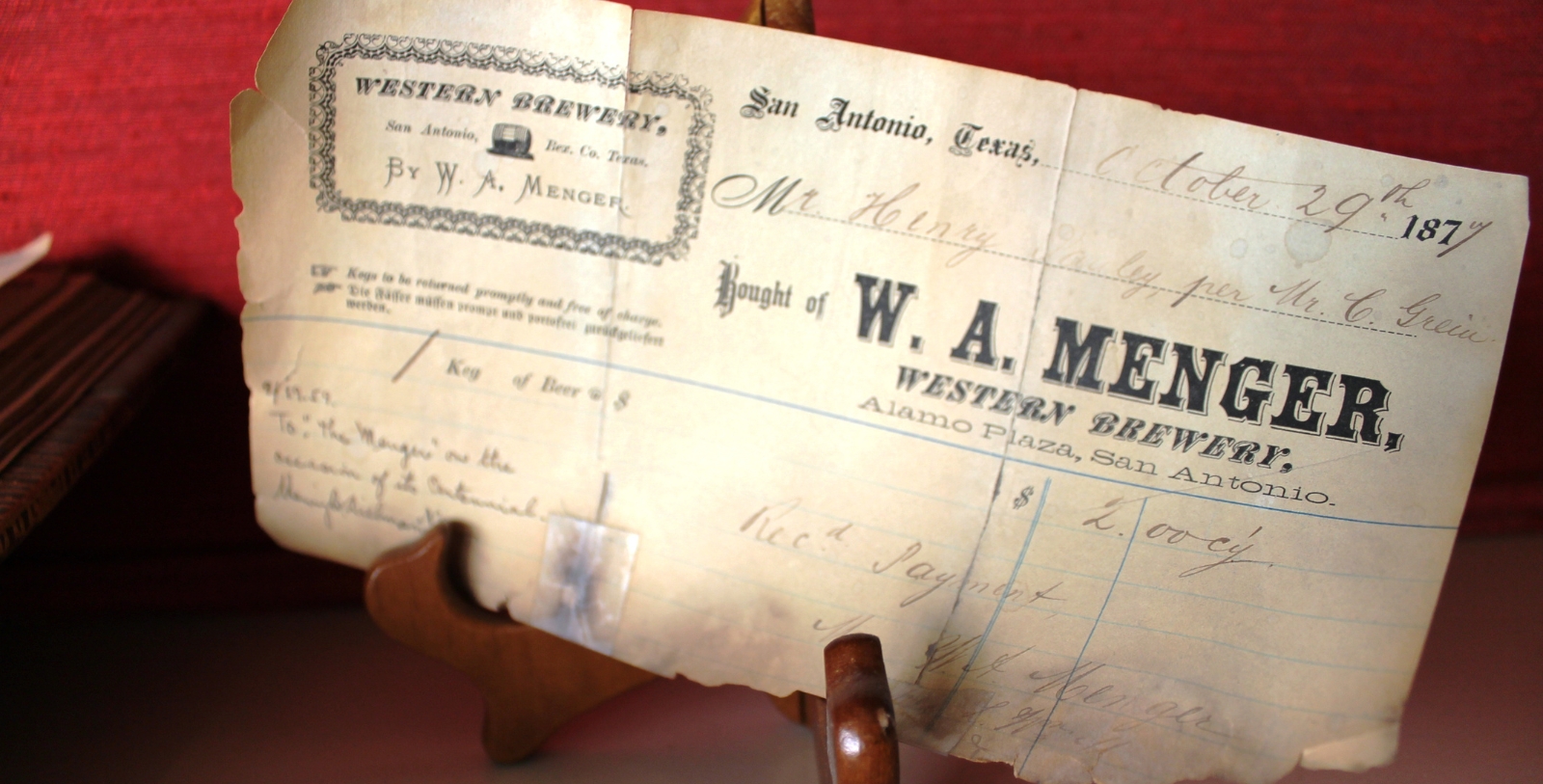Historic Image of Hotel Lobby at The Menger Hotel, 1859, Member of Historic Hotels of America, in San Antonio, Texas, Discover