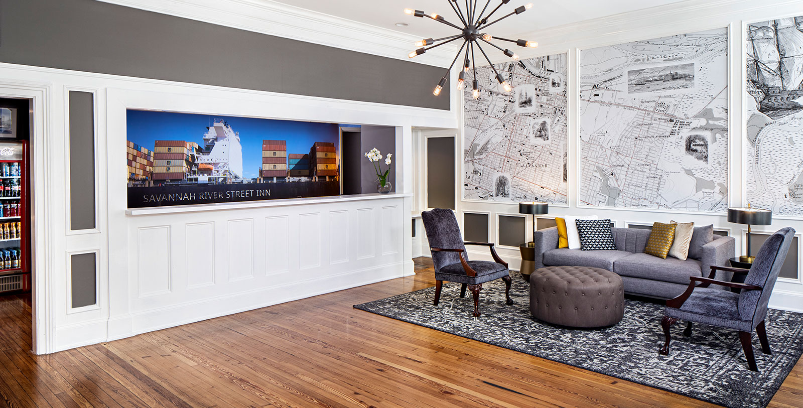Image of Lobby and Reception, River Street Inn, 1817, Member of Historic Hotels of America, in Savannah Georgia, Hot Deals