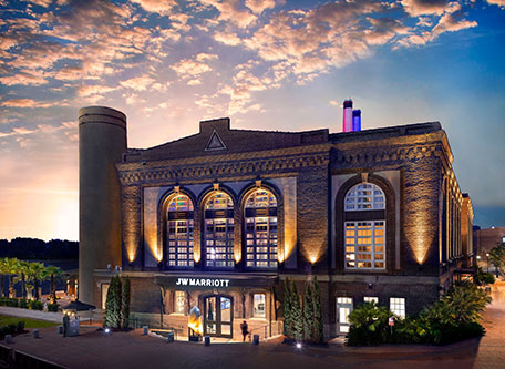Image of JW Marriott Savannah Plant Riverside District, 1912, a member of Historic Hotels of America in Savannah, Georgia, Special Offers, Discounted Rates, Families, Romantic Escape, Honeymoons, Anniversaries, Reunions