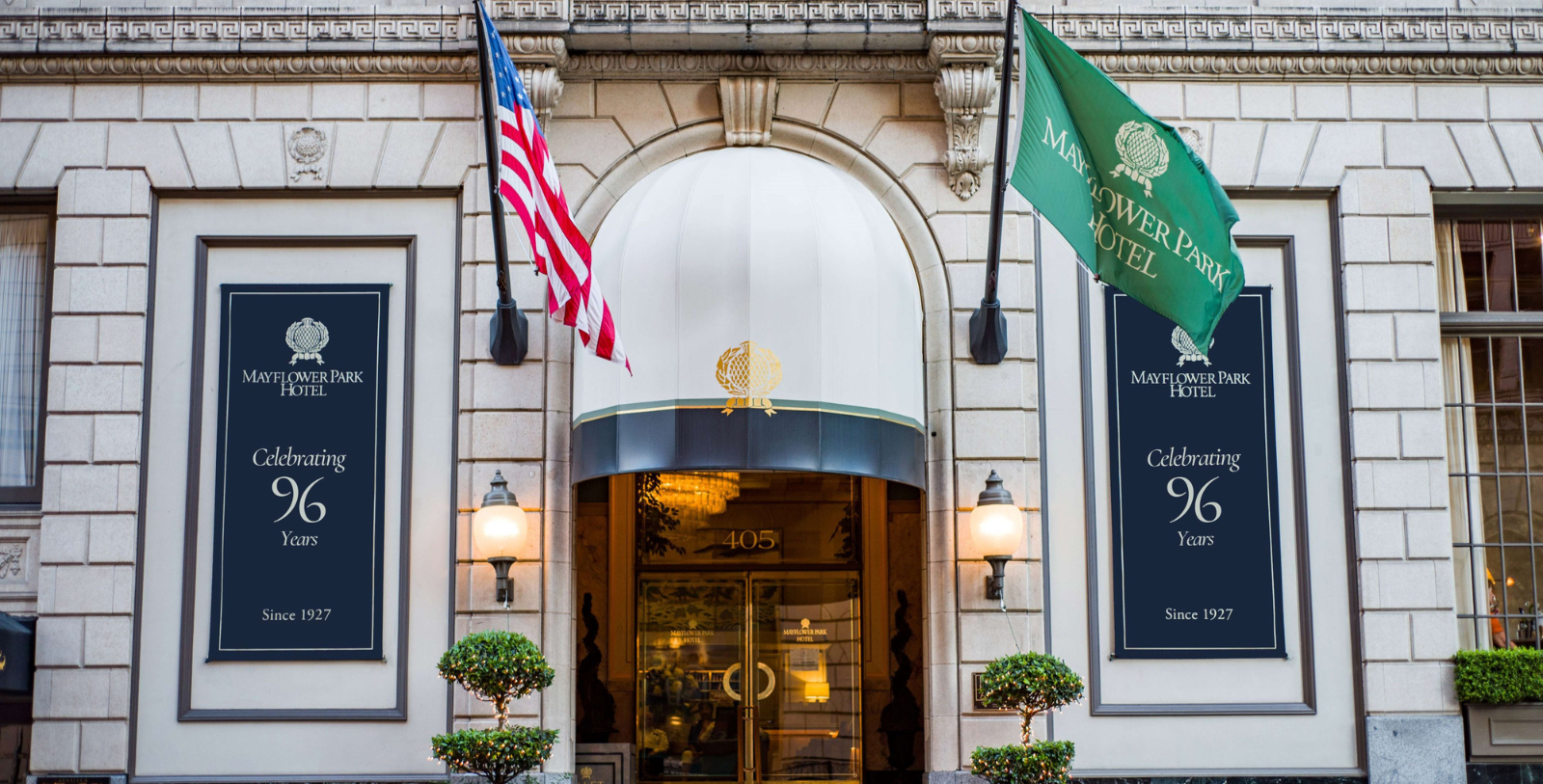 Image of Hotel Exterior, Mayflower Park Hotel, Seattle, Washington, 1927, Member of Historic Hotels of America, Overview