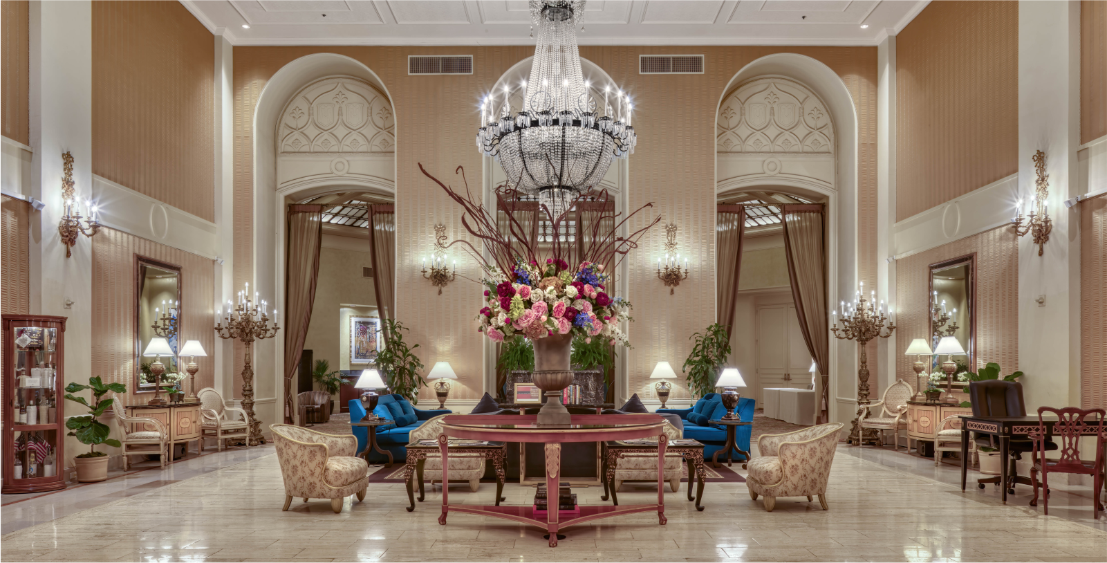Image of Lobby, InterContinental Mark Hopkins Hotel in San Francisco, California, 1926, Member of Historic Hotels of America, Discover