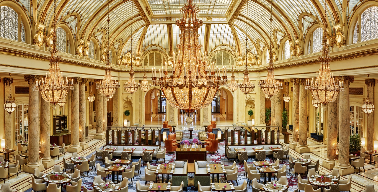 Image of the Garden Court of the Palace Hotel in San Francisco, California