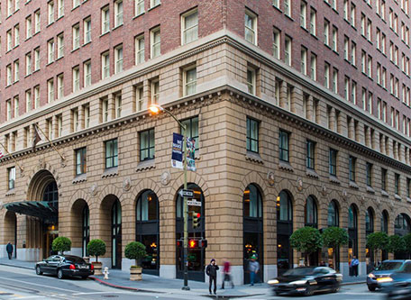 Image of Exterior Omni San Francisco Hotel, California, 1926, Member of Historic Hotels of America, Special Offers, Discounted Rates, Families, Romantic Escape, Honeymoons, Anniversaries, Reunions