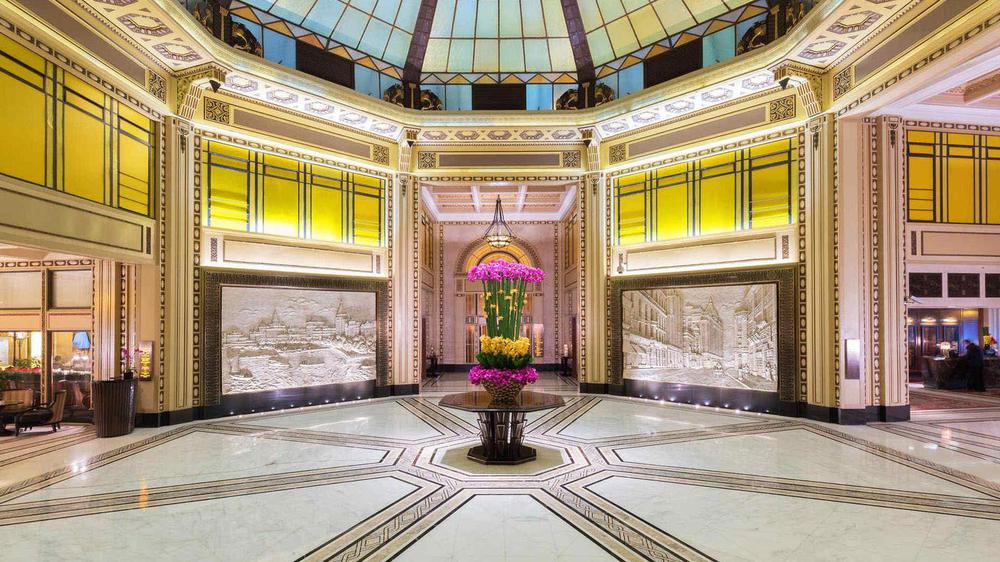 Taste an impressive wine suggested by the sommelier while looking out on The Bund at The Cathay Room.