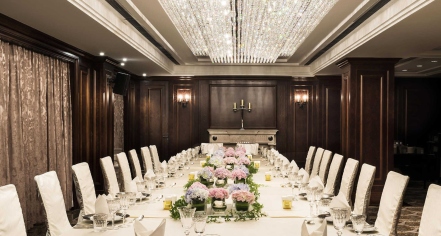 Image of Reception Seating, Fairmont Peace Hotel, 1929, Member of Historic Hotels Worldwide, in Shanghai, China.