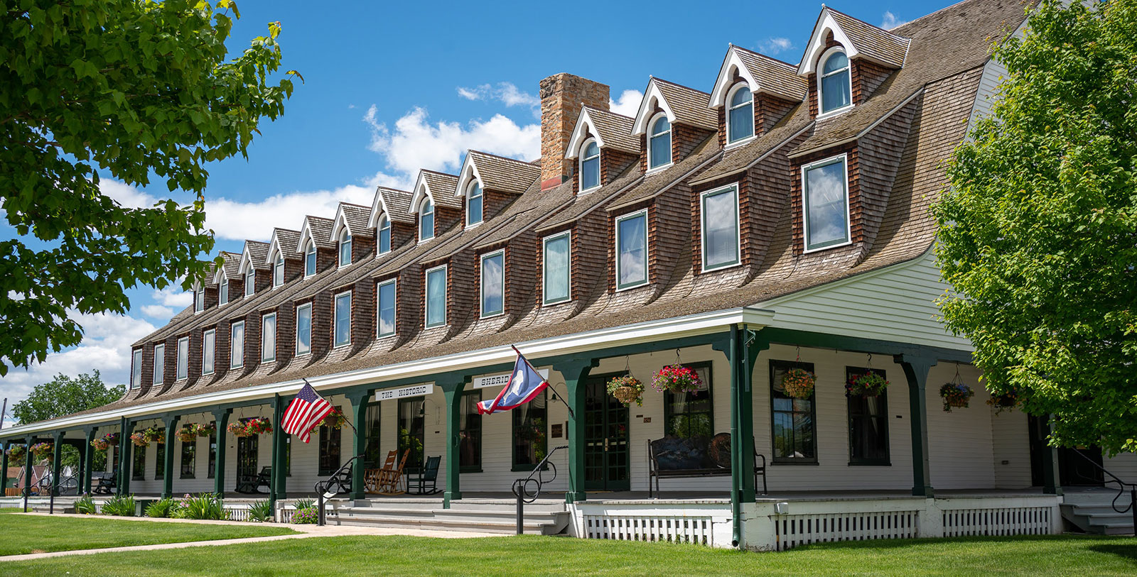 Image of Entrance to Sheridan Inn, 1893, Member of Historic Hotels of America, in Sheridan, Wyoming, Overview