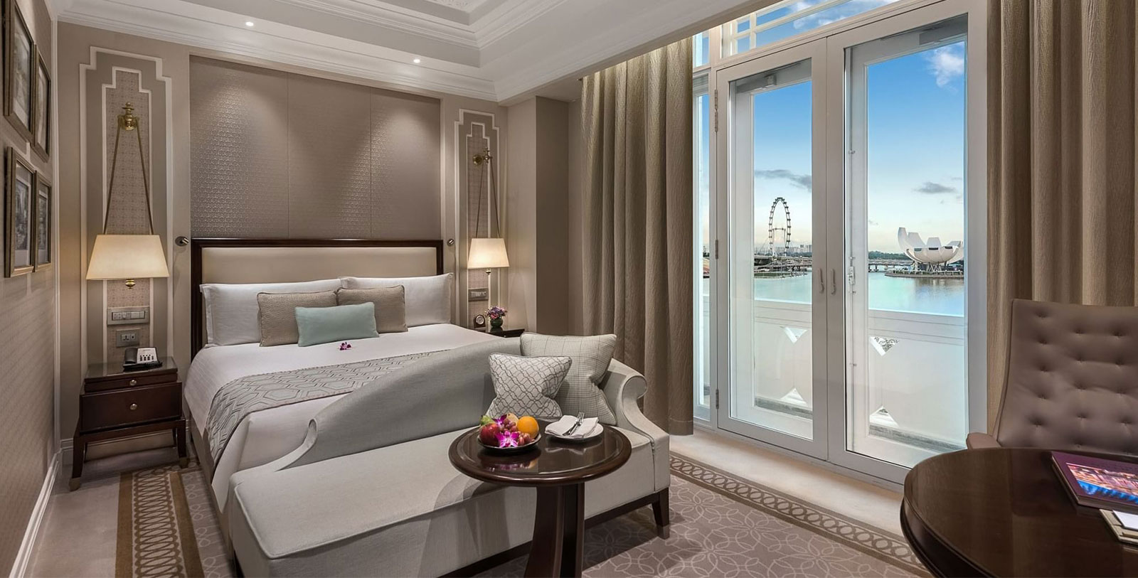 Image of Guestroom at The Fullerton Hotel Singapore, 1924, Member of Historic Hotels Worldwide, in Singapore, Accommodations