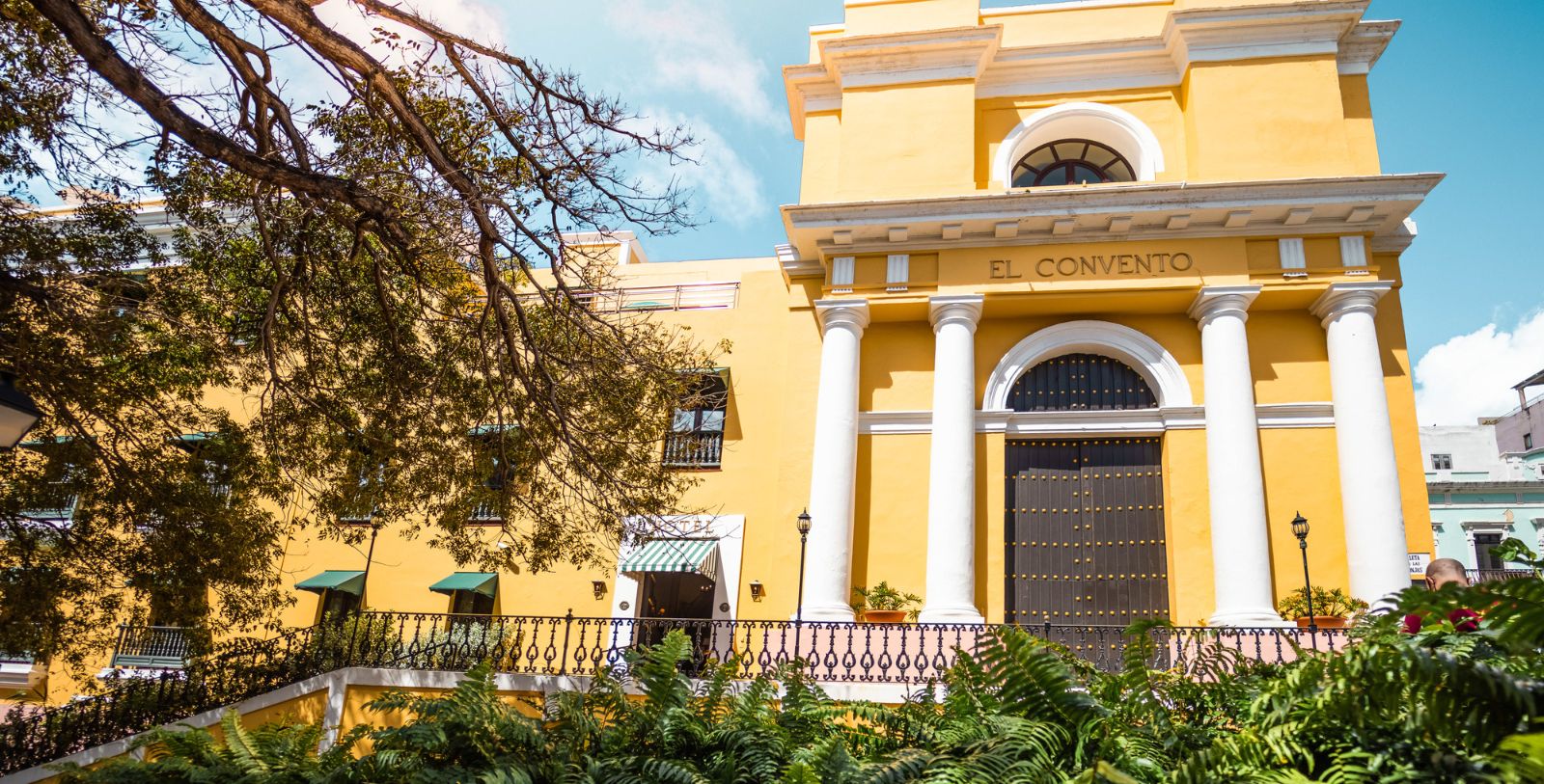 Image of hotel exterior courtyard at El Convento Hotel, 1651, Member of Historic Hotels of America, in San Juan, Puerto Rico, Overview