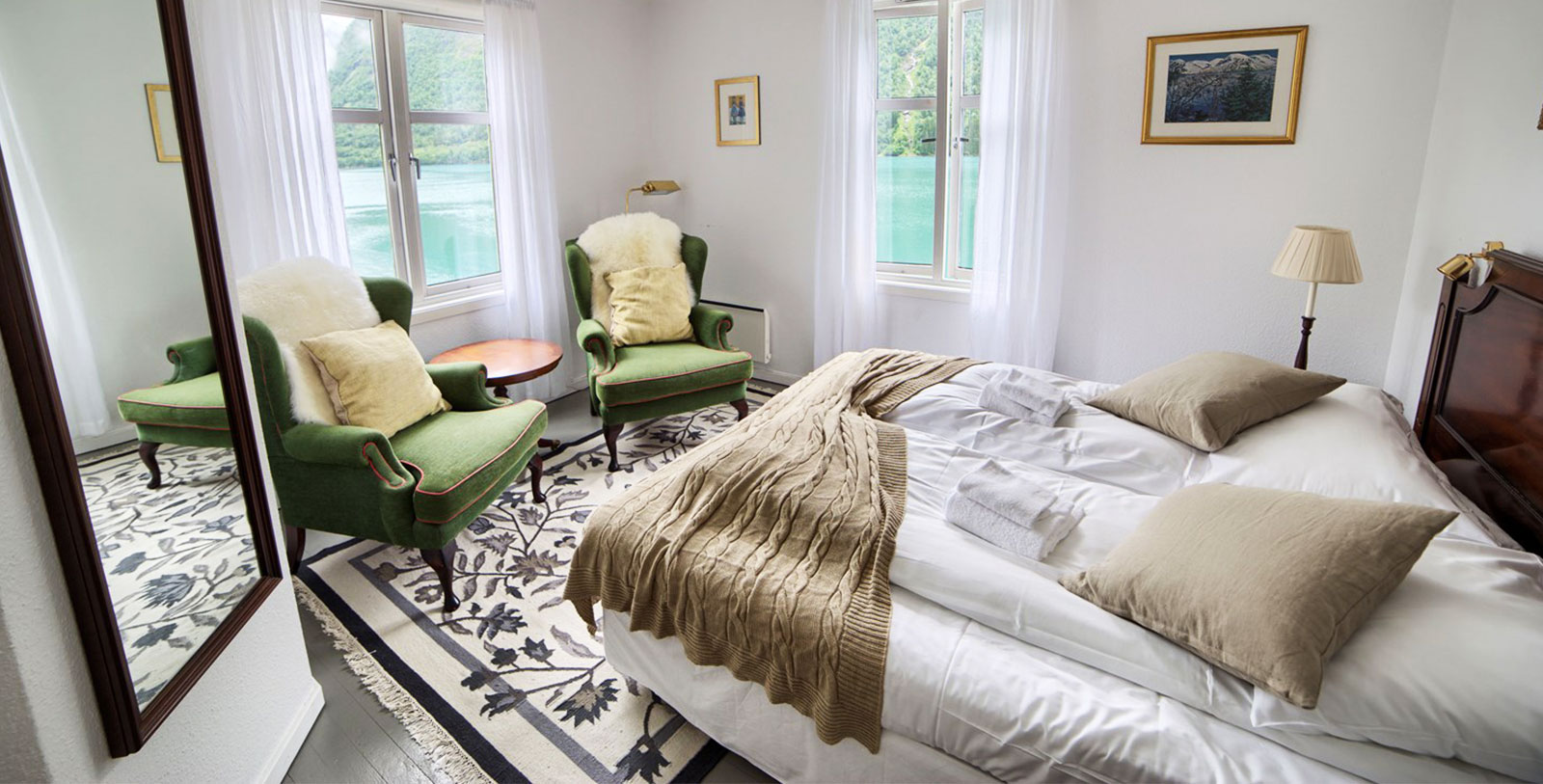 Image of Guestroom Interior Fjaerland Fjordstove Hotel & Restaurant, 1937, Member of Historic Hotels Worldwide, in Fjærland, Norway, Accommodations