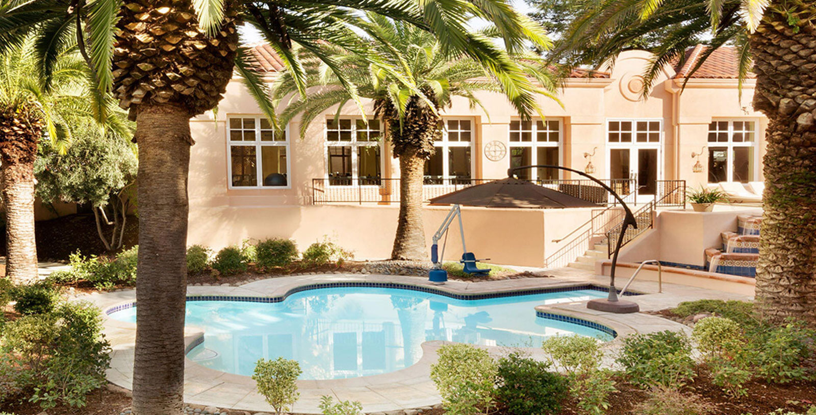 Image of Hotel Spa Pool, Fairmont Sonoma Mission Inn & Spa, 1927, Member of Historic Hotels of America, Sonoma, California, Spa