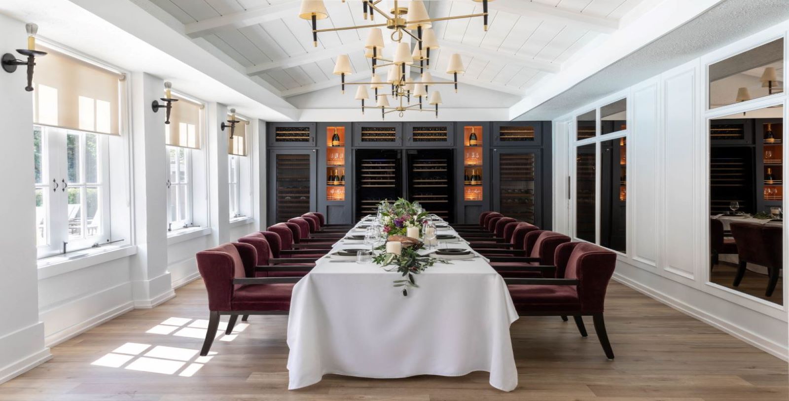 Image of banquet special event by fireplace at Fairmont Sonoma Mission Inn & Spa, 1927, Member of Historic Hotels of America, in Sonoma, California, Special Occasions
