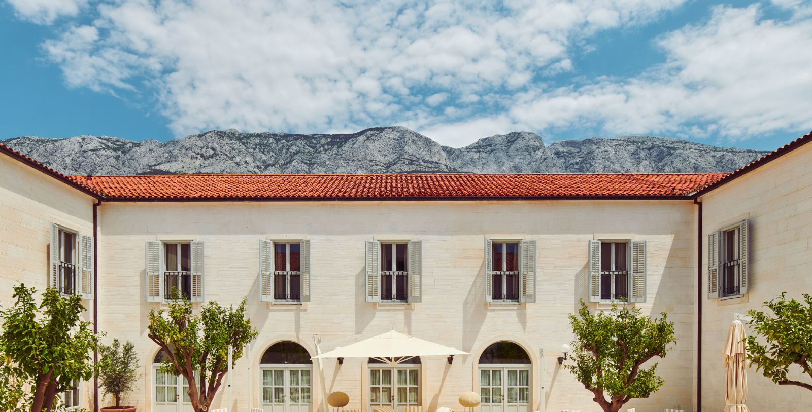 Image of courtyard at Heritage Hotel Kaštelet, 1766, a Member of Historic Hotels Worldwide since 2024 in Tučepi, Croatia