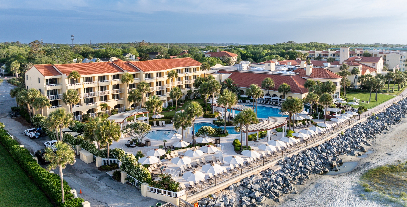 Image of Hotel Exterior The King and Prince Beach and Golf Resort, 1935, Member of Historic Hotels of America, on St. Simons Island, Georgia, Overview