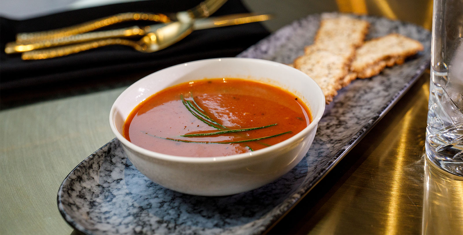 Image of Tomato Soup at The Switch List, Hotel Indigo St. Louis Downtown, 1908, a member of Historic Hotels of America, St. Louis, Missouri