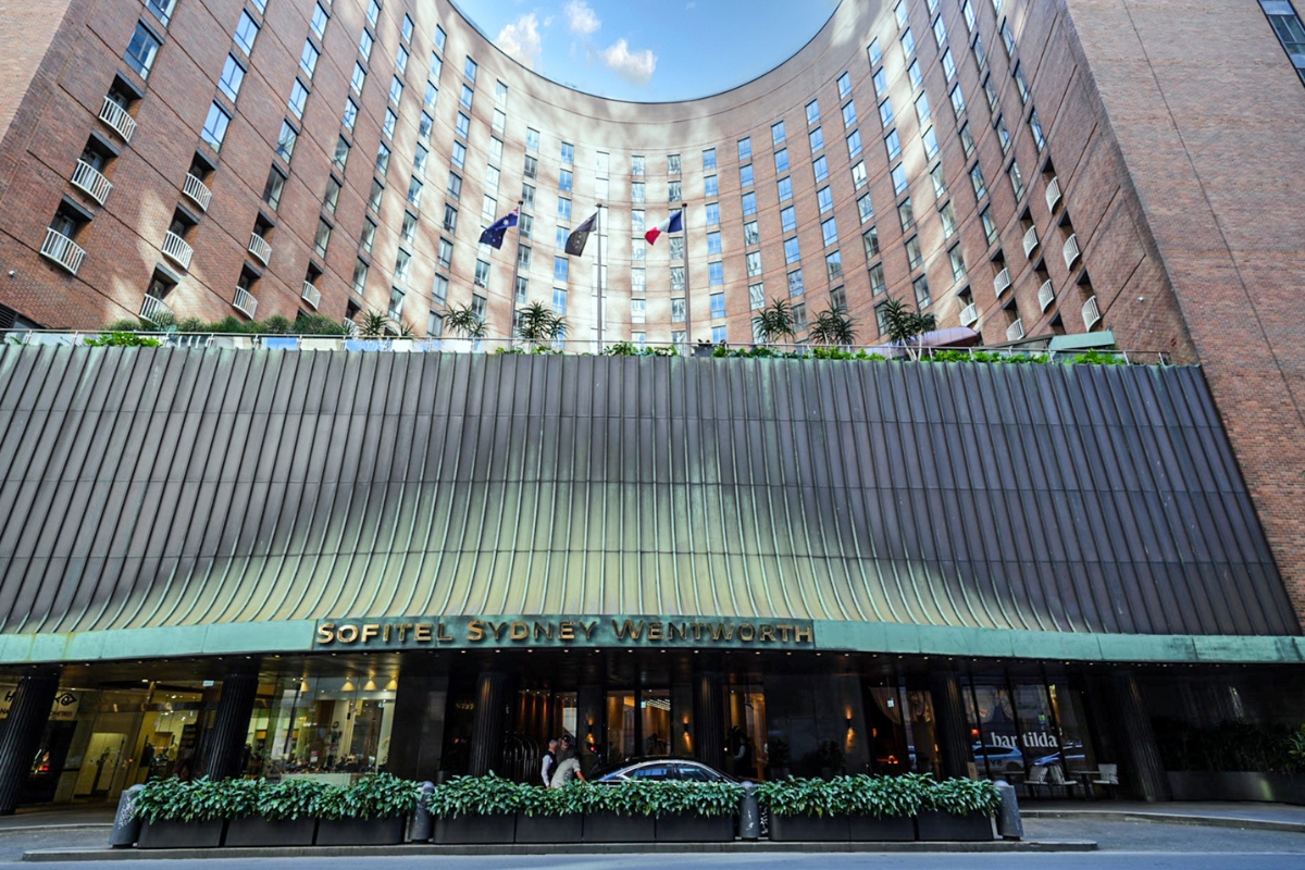 Image of exterior street view of Sofitel Sydney Wentworth, 1966, a Member of Historic Hotels Worldwide since 2023 in Sydney, Australia