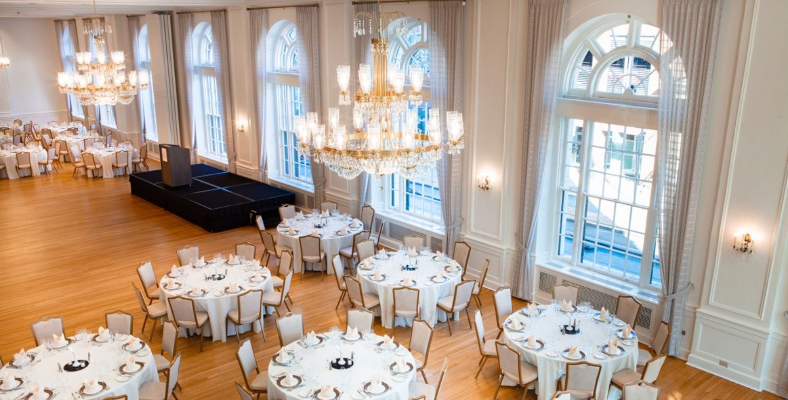 Image of the WallSpan Ballroom of The Yorktowne Hotel, Tapestry Collection by Hilton, 1925, a Member of Historic Hotels of America in York, Pennsylvania.