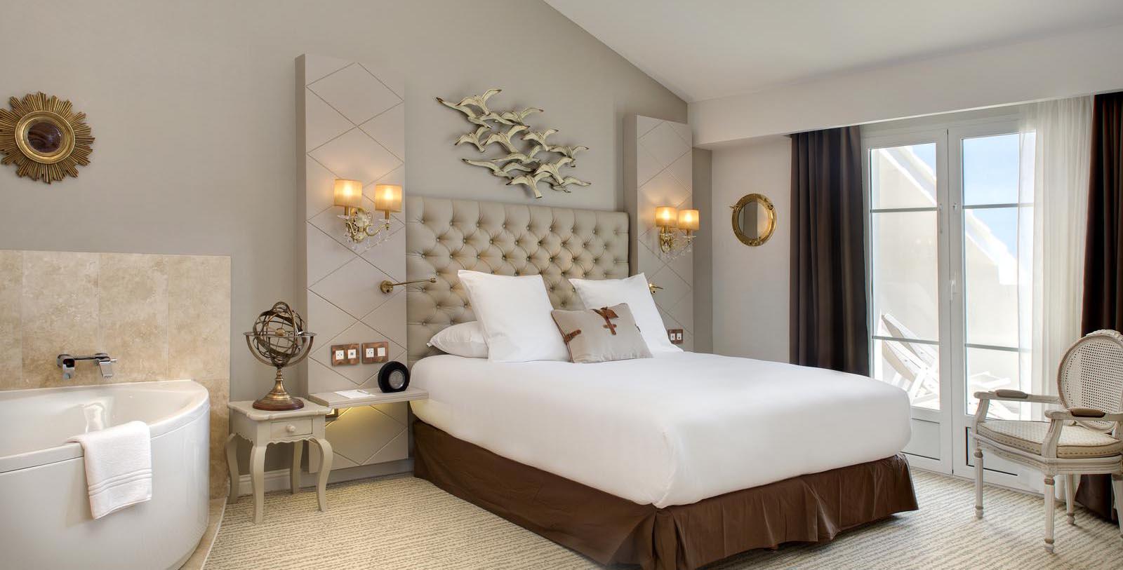 Image of Guestroom Interior, Grand Hotel des Sablettes Plage, Curio Collection by Hilton, La Seyne-sur-Mer, France, 1888, Member of Historic Hotels Worldwide, Accommodations