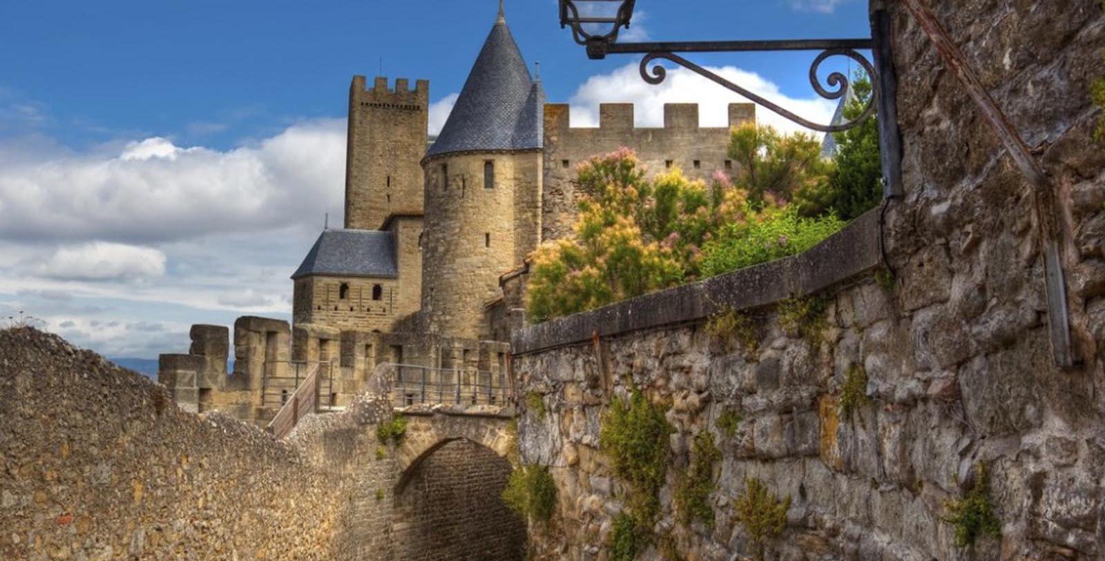 Image of Hotel Exterior Hôtel de la Cité Carcassonne - MGallery by Sofitel, 1909, Member of Historic Hotels Worldwide, in Carcassonne, France, Special Offers, Discounted Rates, Families, Romantic Escape, Honeymoons, Anniversaries, Reunions