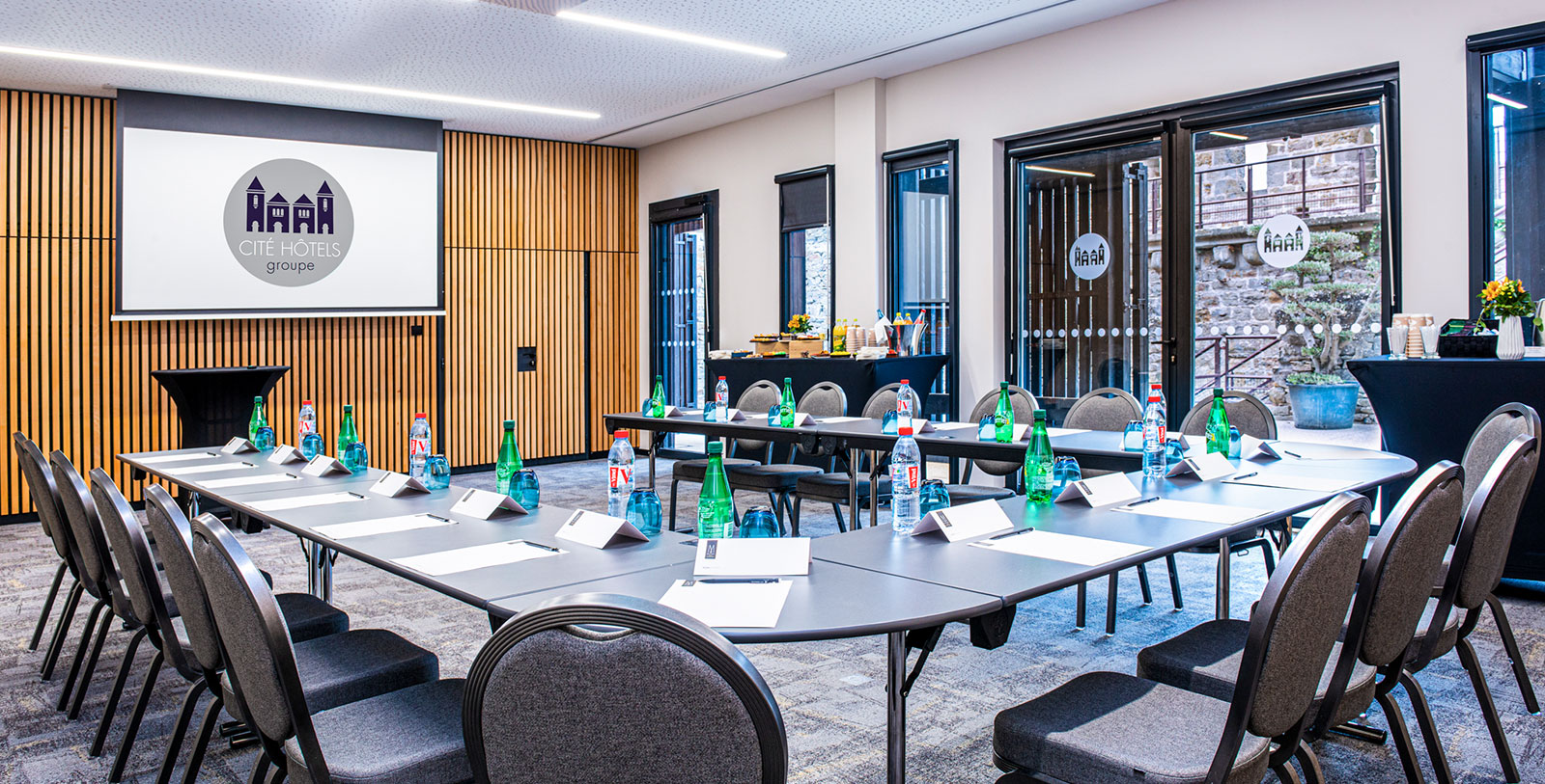 Image of Exterior Meeting Area Hôtel de la Cité Carcassonne - MGallery by Sofitel, 1909, Member of Historic Hotels Worldwide, in Carcassonne, France, Special Occasions